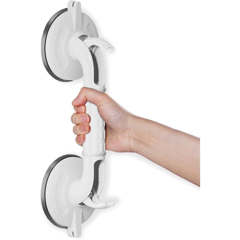 Lntyq - Poignée à ventouse pour salle de bain, barre d'appui pour toilettes 38 cm, barres d'appui pour douche, support de poignée de douche jusqu'à