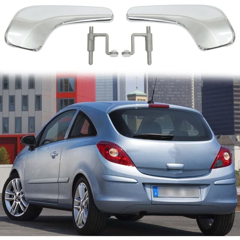 Lntyq - Poignée de Porte Intérieure pour Voiture 1 Paire, Voiture Kit de Poignée de Porte Gauche et Droite Compatible avec Corsa d 2006-2014