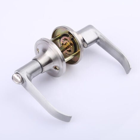 Lntyq Poignée de porte intérieure robuste et avancée, verrouillage à clé, taille du loquet 60/70 mm