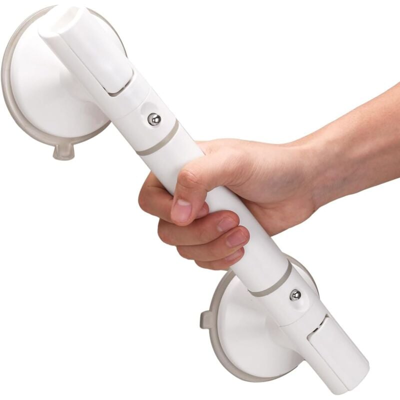 Lntyq - Poignées de maintien pour personnes âgées 35 cm, poignée de douche sans perçage, max 110 kg, poignée de douche avec anneaux lumineux