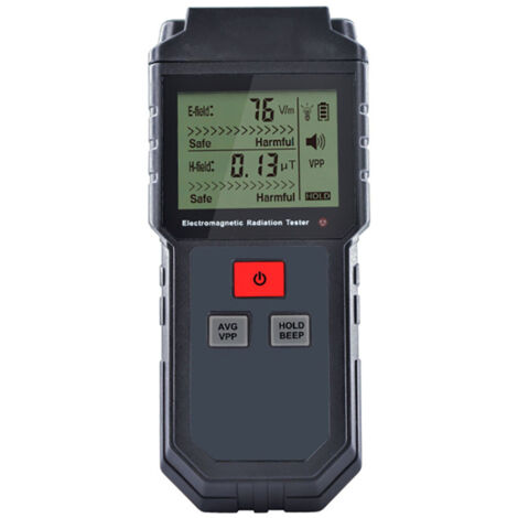 Lntyq Portable Electromagnetic Radiation Tester Testeur de rayonnement électromagnétique Portable LCD numérique Portable Détecteur de dosimètre de Champ magnétique avec Alarme sonore et Lumineuse