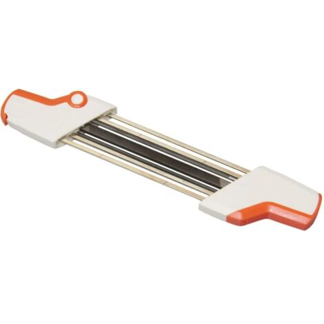 Lntyq Pour aiguiseur de tronçonneuse Stihl compatible avec chaîne de tronçonneuse Stihl 3/8inp, lime facile Stihl 2 en 1 4,0 mm