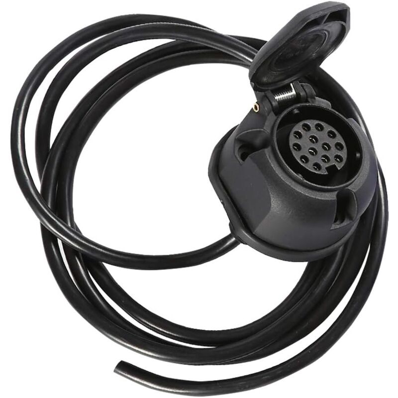 Lntyq - Prise de Remorque 13 Broches Pré-câblée Faisceau Connecteurs 13 Voies avec 2M Câble à 8 Fils Adaptateur Électrique pour Camion rv Caravane Ou