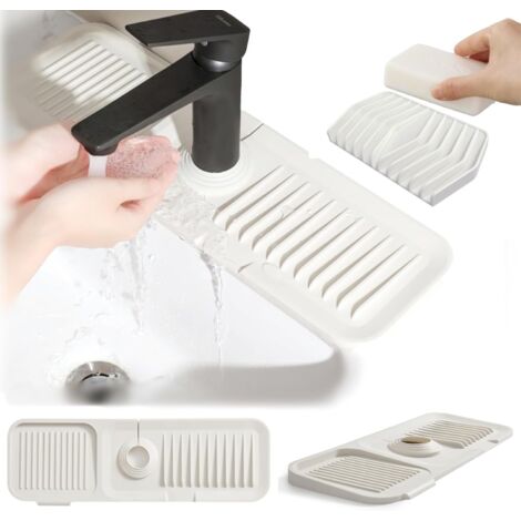 Tapis De Robinet En Silicone - Plateau Pour évier, Support Savon Et Tampon Vidange