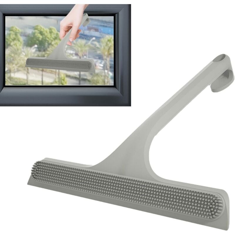 Raclette de en Silicone, Raclette Tout Usage pour vitres de Voiture, Raclette de fenêtre Portable, essuie-Glace sans Traces de 11,22 Pouces pour