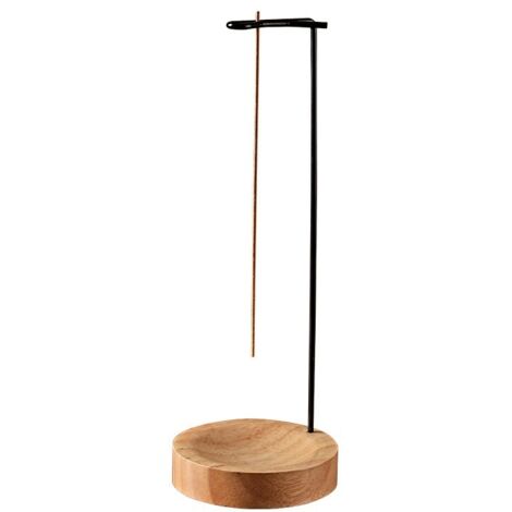 Lntyq Räucherstäbchenhalter - Umgedrehter Räucherbrenner mit Räucherstäbchenhalter, Räucherstäbchenhalter, Abnehmbarer Halter mit Holzsockel, für die Dekoration des Home-Office, Yoga, Meditation