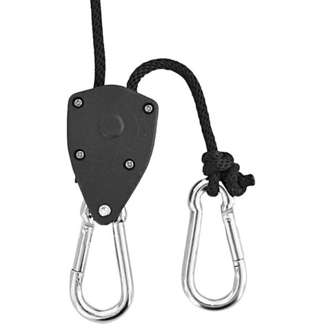 Lntyq Ratschenseil mit Haken, 4 Stück, Ratschenrolle, 150 Pfund, Ratschenseilspanner, verstellbarer Haken-Ratschengurt für Pflanzenlampe, Sonnensegel, Gurt für Campingwagen-Markise
