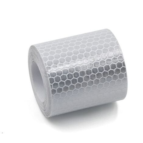 Lntyq Reflektorband, hochintensives Reflektorband, selbstklebend, wasserdicht, Sicherheitsmarkierung, 50 mm x 3 m, Silberweiß
