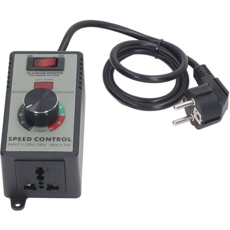 Lntyq Régulateur de Vitesse, Régulateur D'affichage Numérique électronique, Adapté Pour Perceuse à Main/polisseuse/ventilateur, Commutateur de Contrôle de Vitesse En Continu AC220-240V 4000W(126.55.5c
