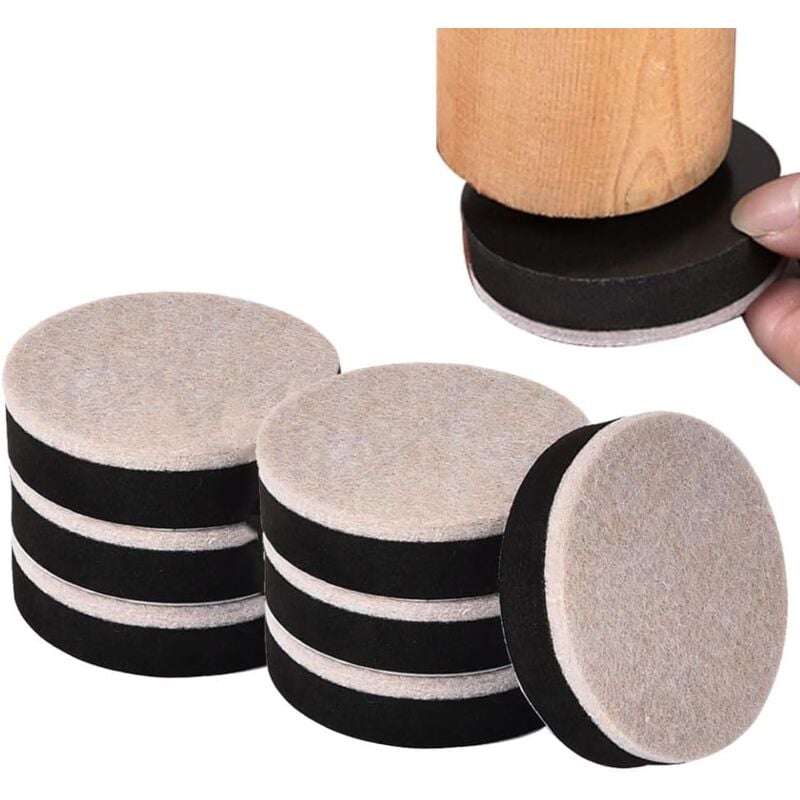 Lntyq - Rehausseurs de Meubles Autocollants 10 Pièces Rehausseur Pieds de Lit et Meuble Réhausseur Pied de Table rehausseur de Lit Rond Rehausseur