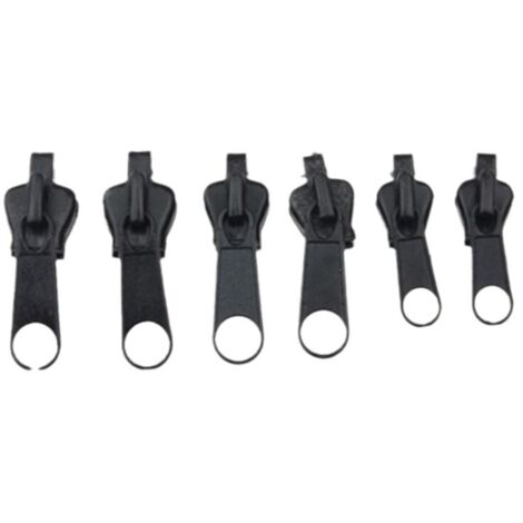 Lntyq Reißverschlussschieber, 6-teiliges Clip-on-Reißverschlussschieber-Reparaturset für Jacken, Mäntel, Koffer