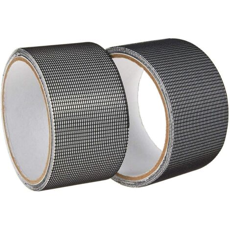 Lntyq Reparaturset für Glasfaser-Tür- und Fenstergitter. 3 Schichten starker Klebstoff. 5 x 200 cm Fensterloch-Reparaturband, 2er-Pack