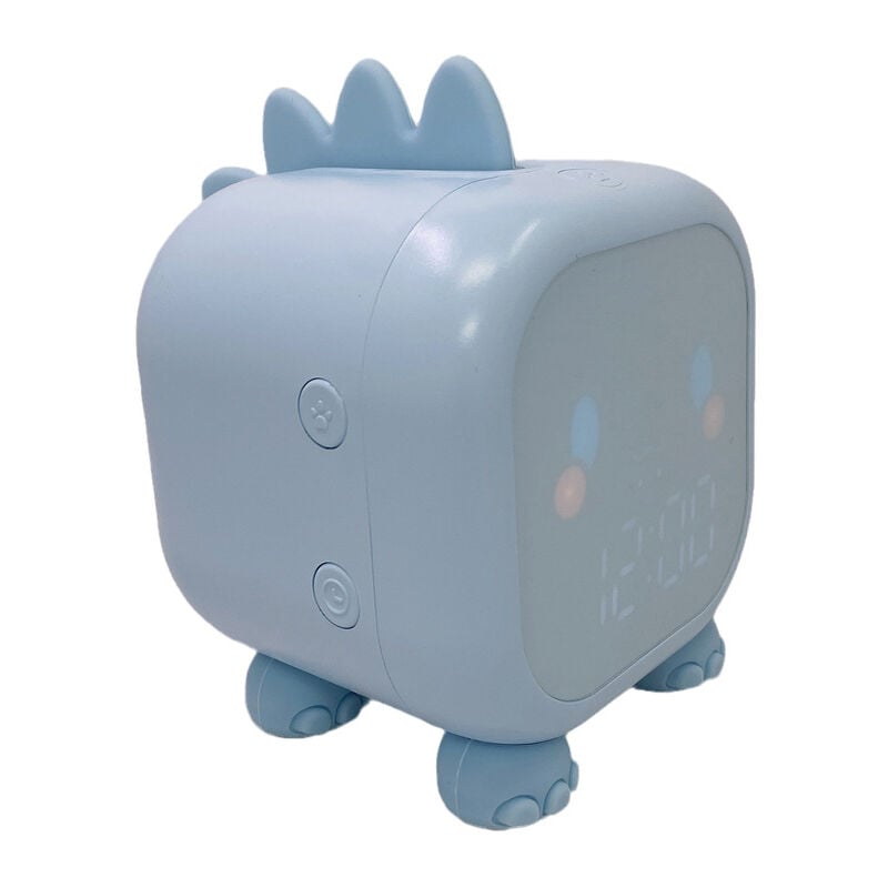 Lntyq - Réveil Mignon Enfant, Multifonctionnelle Réglable Veilleuse Compte à rebours Répétition Commande Rechargeable, Réveil silencieux pour garçons