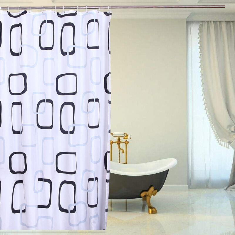 Lntyq - Rideau de douche 180x240 Tissu imperméable anti-moisissure Anneaux Anti-moisissure Anti-bactérien Salle de bain Largeur x Hauteur 180x240cm