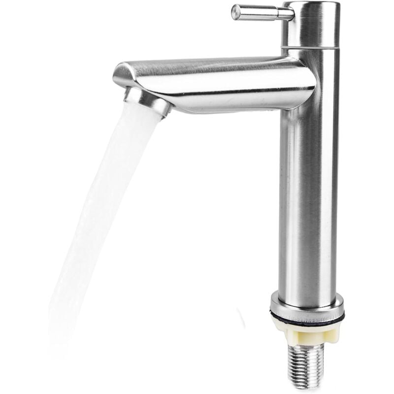 Robinet d'eau froide pour invités, robinet d'eau froide uniquement, robinet d'eau froide en acier inoxydable, robinet d'eau froide, robinet de