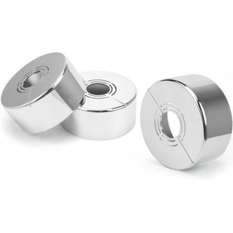 Lntyq Rosace Mitigeur Douche, Kit 3 Pièces Robinet, Cache Tuyau Radiateur, Compatible avec Diamètre 20mm/25mm/33mm, Accessoire Douche Pratique et Résistant