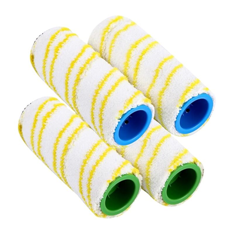 Lntyq - Rouleaux De Rechange,Pièces détachées,Remplacement des Rouleaux Pour Kärcher FC7 FC5 FC3D ,Jaune, 4pcs Accessoires