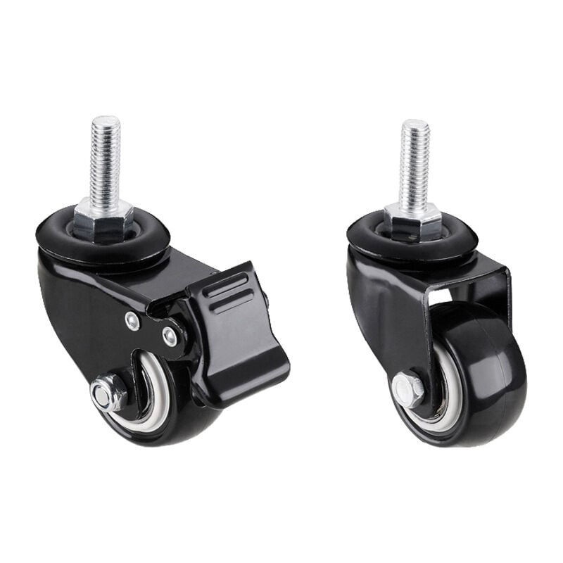 Lntyq - roulettes pivotantes 40 mm, roulettes pour meubles, dont 2 avec frein, chariots, armoires, étagères