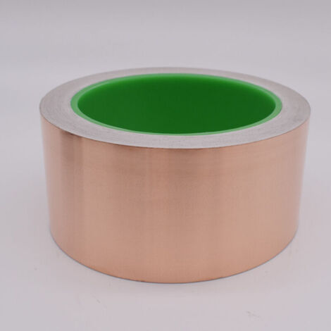 Lntyq Ruban de cuivre 50mm x 20m, Ruban de cuivre autocollant contre les limaces, Protection efficace contre les limaces pour potager surélevé, jardin & balcon, pour ruban de blindage EMI Piège à lima