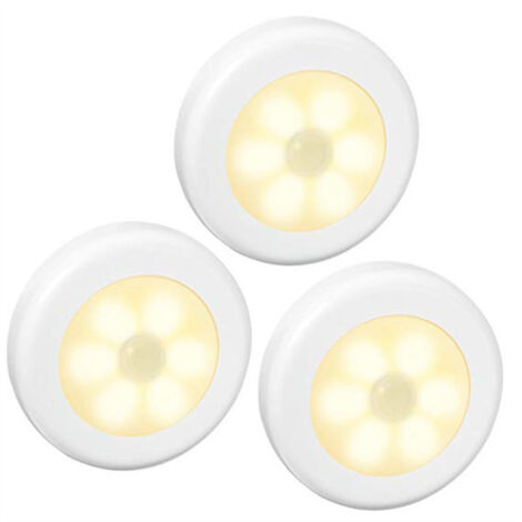 Lntyq Runde Sensorlampe, smarte Nachtleuchte, LED-Sensorlampe, Infrarot-Bewegungsmelderlampe, LED-Schrankleuchte, Kleiderschrankleuchte