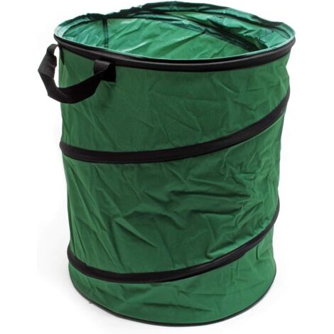 Lntyq Runder Gartensack – 108 l Fassungsvermögen – 50 x 50 x 55 cm – Pop-up, selbsttragend, faltbar – für Abfall, abgestorbene Äste und Laub – Laubsammlung im Garten