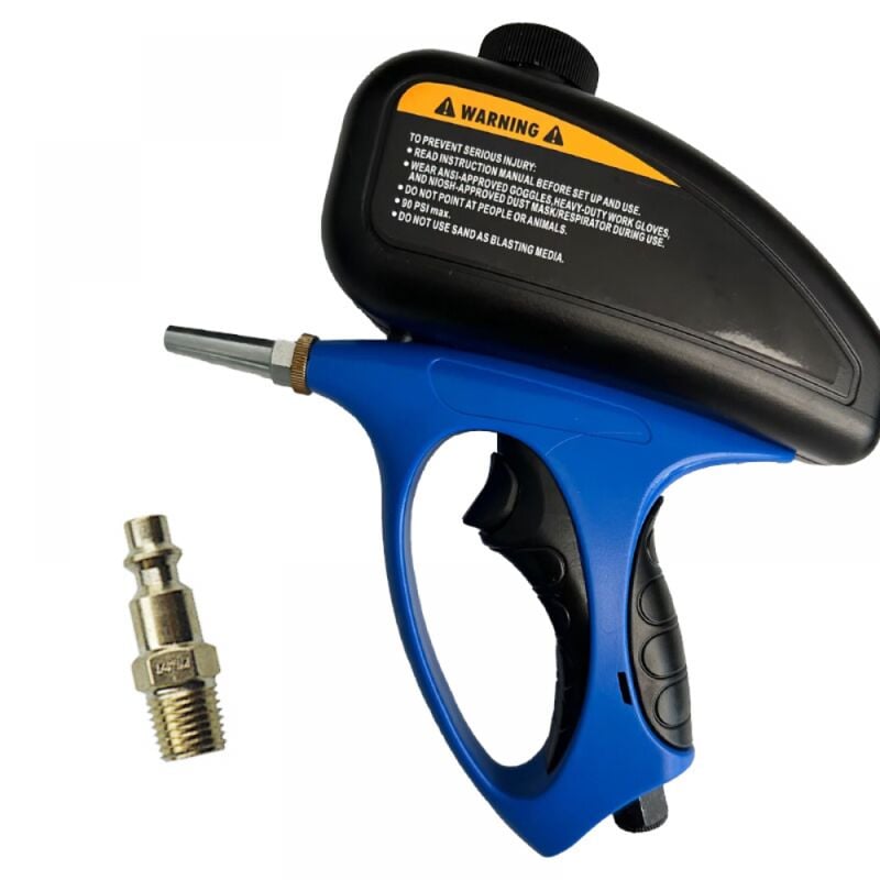 Lntyq - Sableuse Portative, Kit de Pistolet de Sableuse Portable Petite Buse Pistolet de Sablage Pneumatique Sablage au Verre