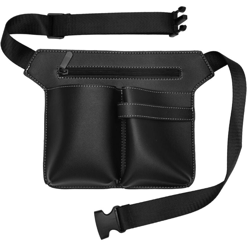 Sac à Ciseaux Coiffure en Cuir, Pochette Ceinture Coiffure, Sac à Ciseaux de Barbier en Cuir, Étui de Rangement d'Outils de Coiffure, Sac de