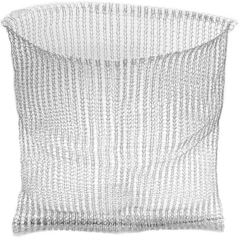 Lntyq Sac en maille tricotée en fil d'acier inoxydable 304, pochettes pour racines, panier pour jardin intérieur et extérieur, cour, légumes, maille en acier inoxydable 304