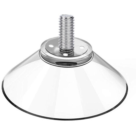 Lntyq Saugnapf mit Schraube, 6 Stück 41 mm transparente Saugnäpfe mit Gewinde, extra starker PVC-Kunststoff-Vorhangaufhängungs-Isolierungssaugnapf für Wohnmobil, Fenster, Badezimmer, Van