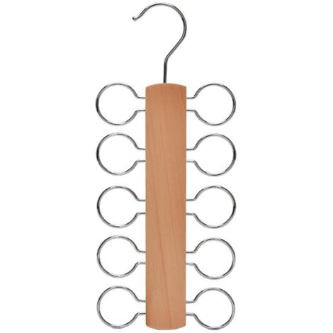 Lntyq Schalbügel, Gürtelbügel, Krawattenhalter, Krawattenhalter, Schalhalter, geeignet für Krawatten, Schals, Gürtel, Socken, Schals, Original Holzfarbe