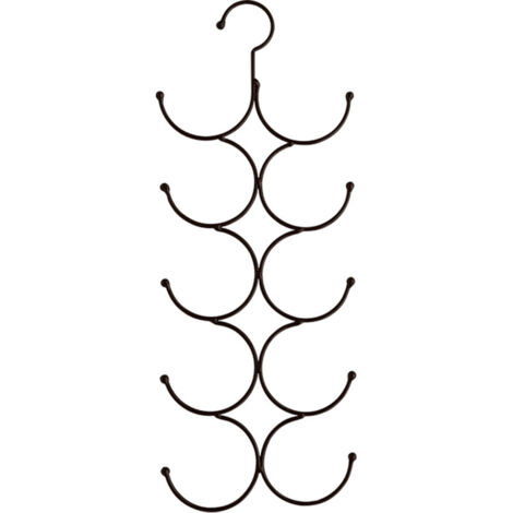 Lntyq Schalhalter, Kleiderschrank-Organizer für Accessoires, Garderobe, Kleiderbügel, 10 faltbare Ringseile, Socken für Schlitze, Bronze, 20  52 cm