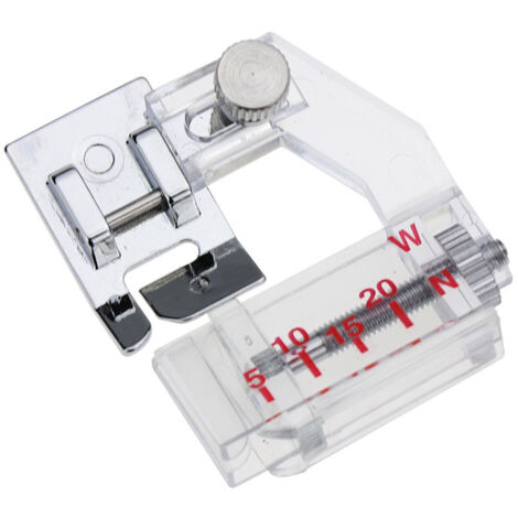 Lntyq Schrägbandfuß – verstellbarer Schrägbandfuß – verstellbarer Bandpressfuß, kompatibel mit den meisten Haushaltsnähmaschinen, verstellbar von 5 mm bis 20 mm