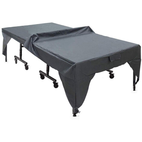 Lntyq Schutzhülle für Outdoor-Tische, 190T silberbeschichteter Polyester-Taft Tischtennis-Tischbezug für Outdoor-Tische