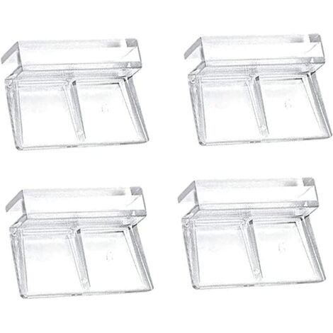 Lntyq Schutzklammern für Aquarienglas, Stützklammern für Aquarien, Halterungen aus Acryl, Stützklammer für Aquarien, Zubehör für Aquarien (6 mm dickes Glas), 4 Stück
