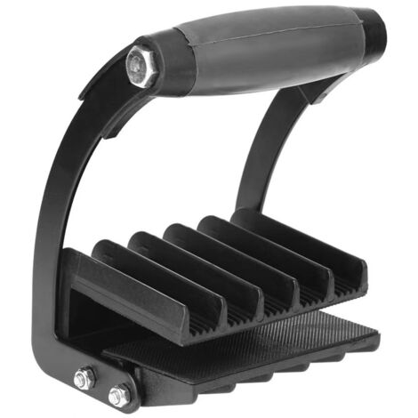 Lntyq Schwarzer Eisenplattenheber, ergonomischer Gipskartonheber, Greifer, Plattenträger, Plattengreiferplatten zum bequemen Anheben von Platten, schwarzes Sperrholz