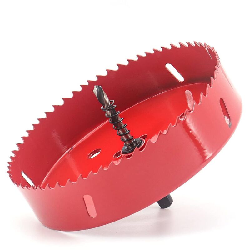 Lntyq - Scie Cloche 150mm Avec Foret de Centrage, hss M42 Couronne Bimétallique Prise pour Bois, Placoplâtre, Plastique et Cloisons Sèches