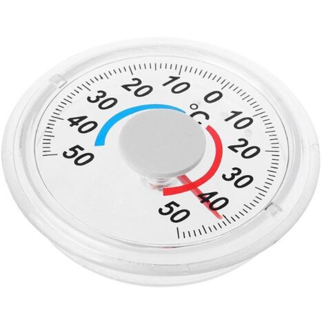 Lntyq Selbstklebendes Außenthermometer-Messgerät für Fenster, Türen und Fenster, transparente Fenster, Türen und Fenster, transparentes, wasserdichtes Thermometer ohne Batterie