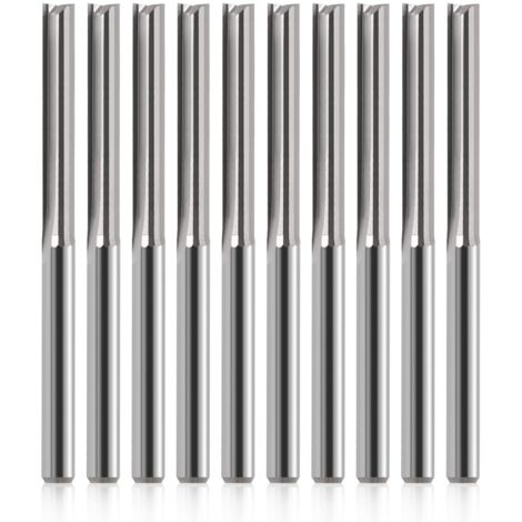 Lntyq Senker, 1/8 Zoll gerader Schaft, 1/8 Zoll gerader Schaft, Nutfräserschaft, 20 mm/40 mm Senker für MDF, PVC, Acryl, Spanplatten, Holz, 10 Stück
