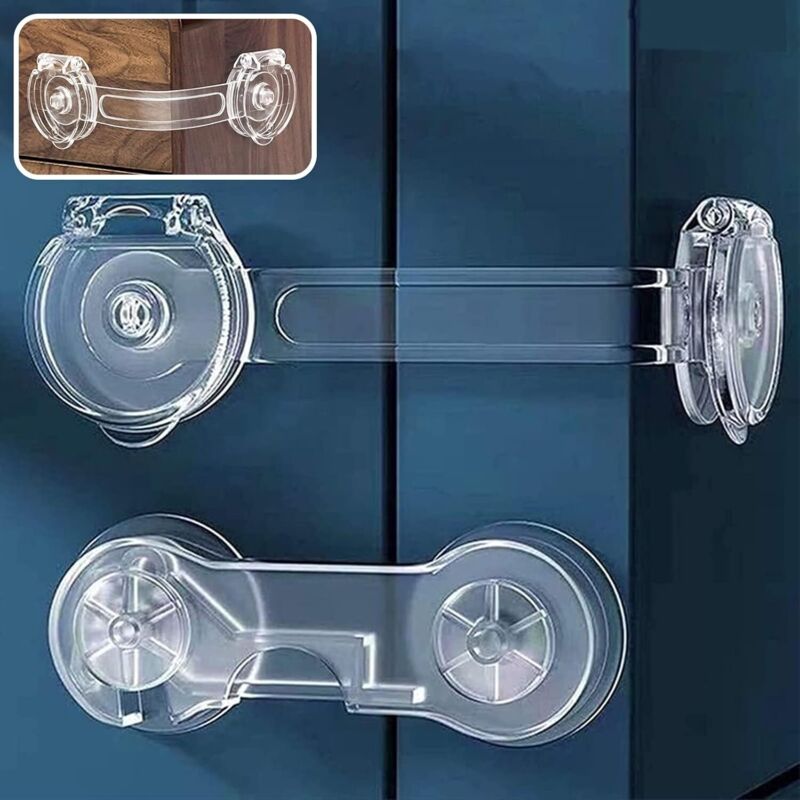 Serrure bébé placard,Armoire de sécurité pour enfants Sécurité du tiroir bébé barriere poele a bois Protection de tiroir sans perçage kit securite