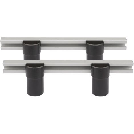 Lntyq Set aus 2 Hilfswerkzeugen für die Holzbearbeitungsbank, 20 mm Anschlagplatte aus Aluminiumlegierung für Hobelkeil, Positionierplatte (20 mm)