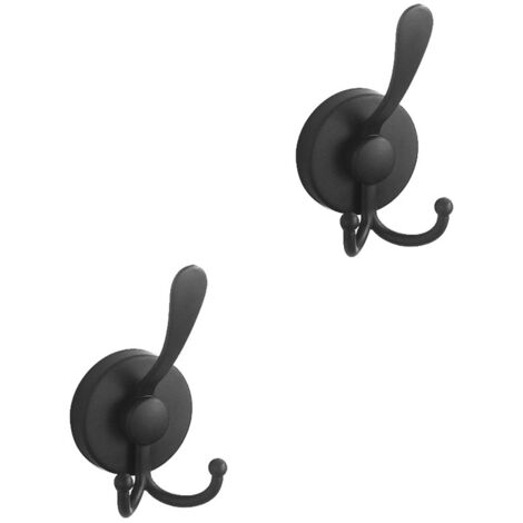 Lntyq Set mit 2 robusten Saugnapfhaken für Duschen im Innenbereich, kein Bohren erforderlich, für Badezimmerwände, Küchen, Glas, Spiegel, Fliesen zum Aufhängen von Handtüchern, Bademänteln, Luffaschw