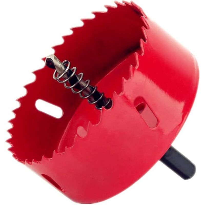 Lntyq Sierra de corona bimetálica de 105 mm con adaptador hexagonal, broca de centrado para madera, aluminio, hierro y plástico