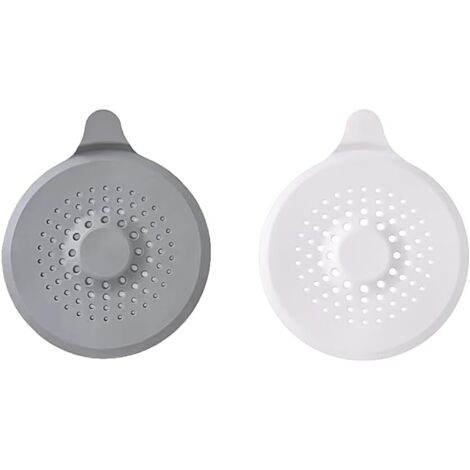 Lntyq Silikon-Abflussschutz, 2 Stück Silikon-Haarfilter, Waschbecken-Abflussschutz mit Saugnapf, Badewannen-Abflussabdeckungsfilter, für Dusche, Badewanne und Küche