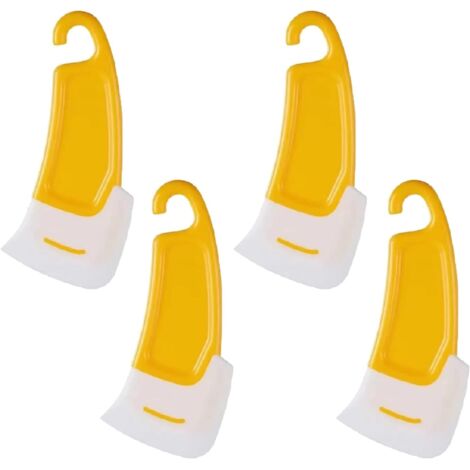 Lntyq Silikon-Topf-Reinigungsspatel, hitzebeständiger Schaber, Antihaft-Spatel, Antihaft-Küchenschaber zum Kochen, Kochen, Mischen, Reinigen, 4 Stück
