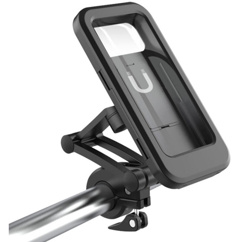 Lntyq Soporte impermeable para teléfono de bicicleta con pantalla táctil, bolsa giratoria de 360° para manillar de bicicleta, compatible con