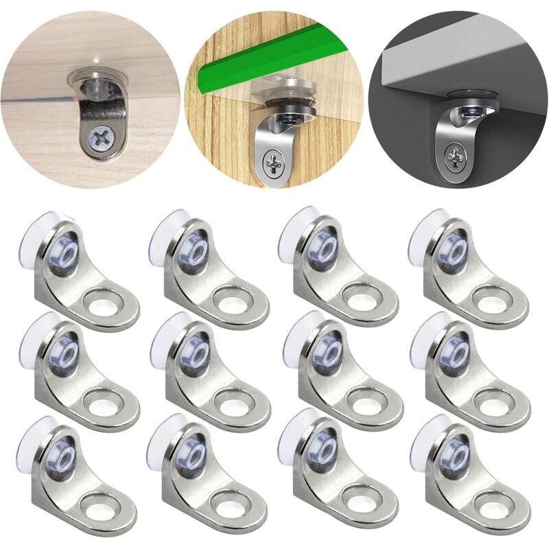 Lntyq Soportes para estantes con cubierta antideslizante, 12 piezas