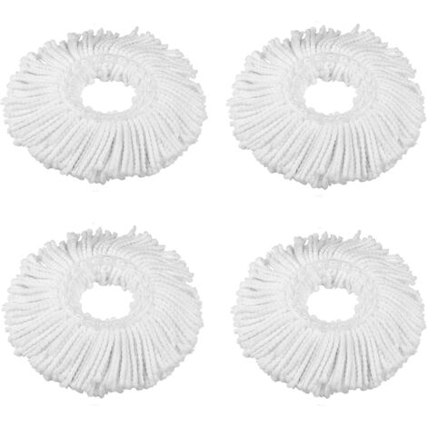 Lntyq Stück 360°-Spin-Mop-Moppköpfe, Mikrofaser-Ersatz-Moppkopf, Spin-Mop-Nachfüllung, runder Moppkopf