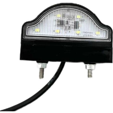 Lntyq Stück Allgemeine LED-Kennzeichenbeleuchtung 12 V 24 V mit wasserdichtem E-Prüfzeichen für Autoanhänger LKW Traktor Van RV Camper