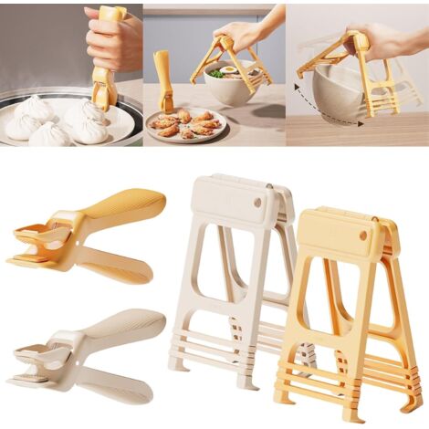 Lntyq Stück Küchen-Kochplatten-Clips, für Teller, Pfannen, Schüsseln, Ofenplatten und Mikrowellen, Gastro-Clips, Anti-Heiß-Clips für heiße Teller, Schüsseln, Verbrühschutz