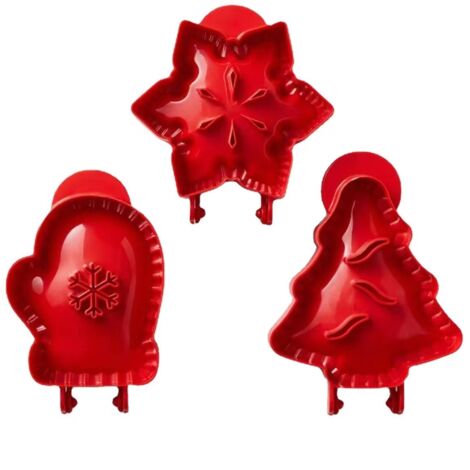 Lntyq Stück Mini-Weihnachtskuchenformen, handgefertigte Taschenkuchenform, handgefertigte Kuchenform für Weihnachtsfeiern, Backzubehör, Apfelplätzchen, Äpfel, Backutensilien